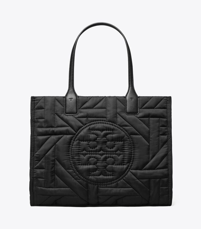 Black Tory Burch Small Ella Basketweave Women's Tote Bags | OUTLET-80974259