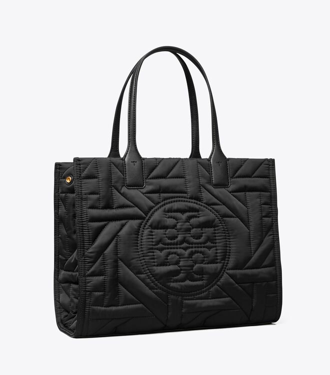 Black Tory Burch Small Ella Basketweave Women\'s Tote Bags | OUTLET-80974259