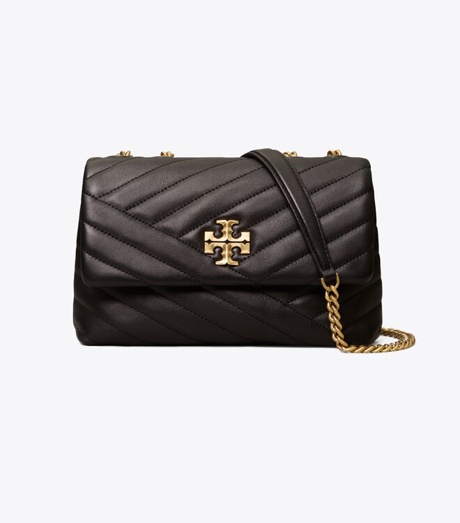 Black Tory Burch Small Kira Chevron Convertible Women's Shoulder Bags | OUTLET-86129549