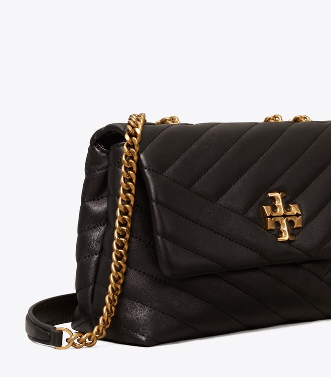 Black Tory Burch Small Kira Chevron Convertible Women's Shoulder Bags | OUTLET-86129549