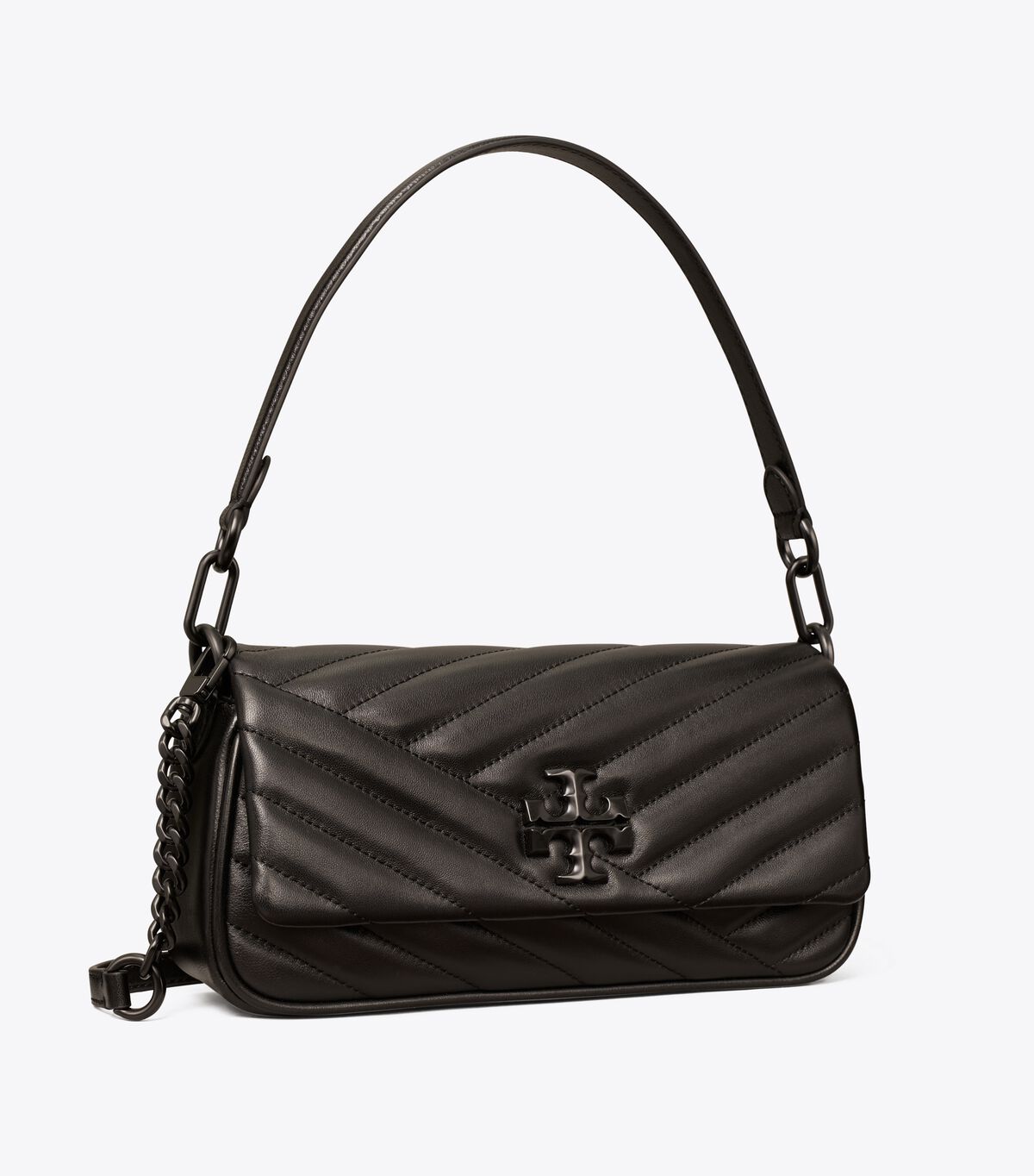 Black Tory Burch Small Kira Chevron Flap Women\'s Shoulder Bags | OUTLET-62781499