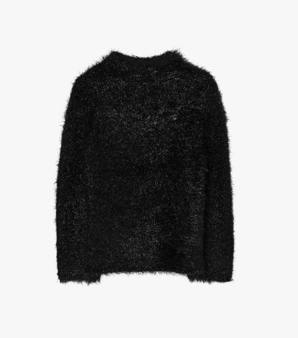 Black Tory Burch Tinsel Mockneck Women\'s Sweaters | OUTLET-08352749