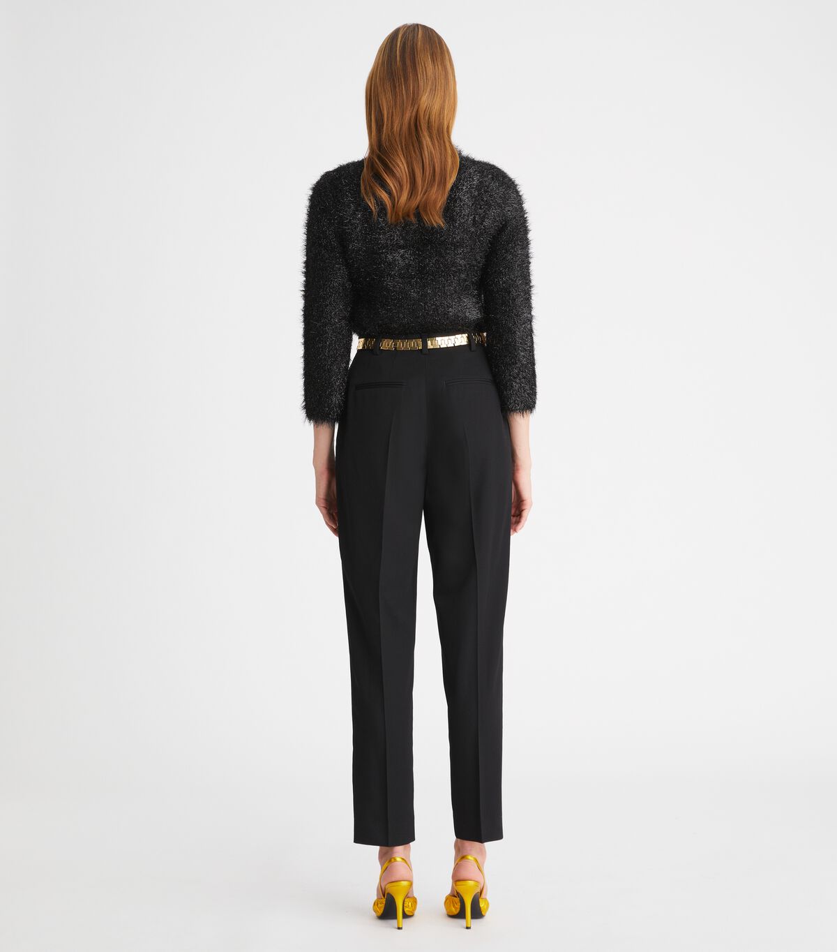 Black Tory Burch Wool Twill Women's Pants | OUTLET-24185399