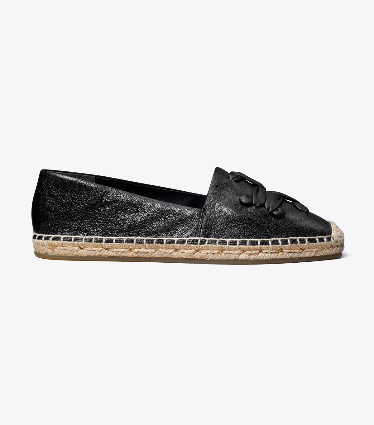 Black Tory Burch Woven Double T Aline Women's Ballet Flats | OUTLET-54869029