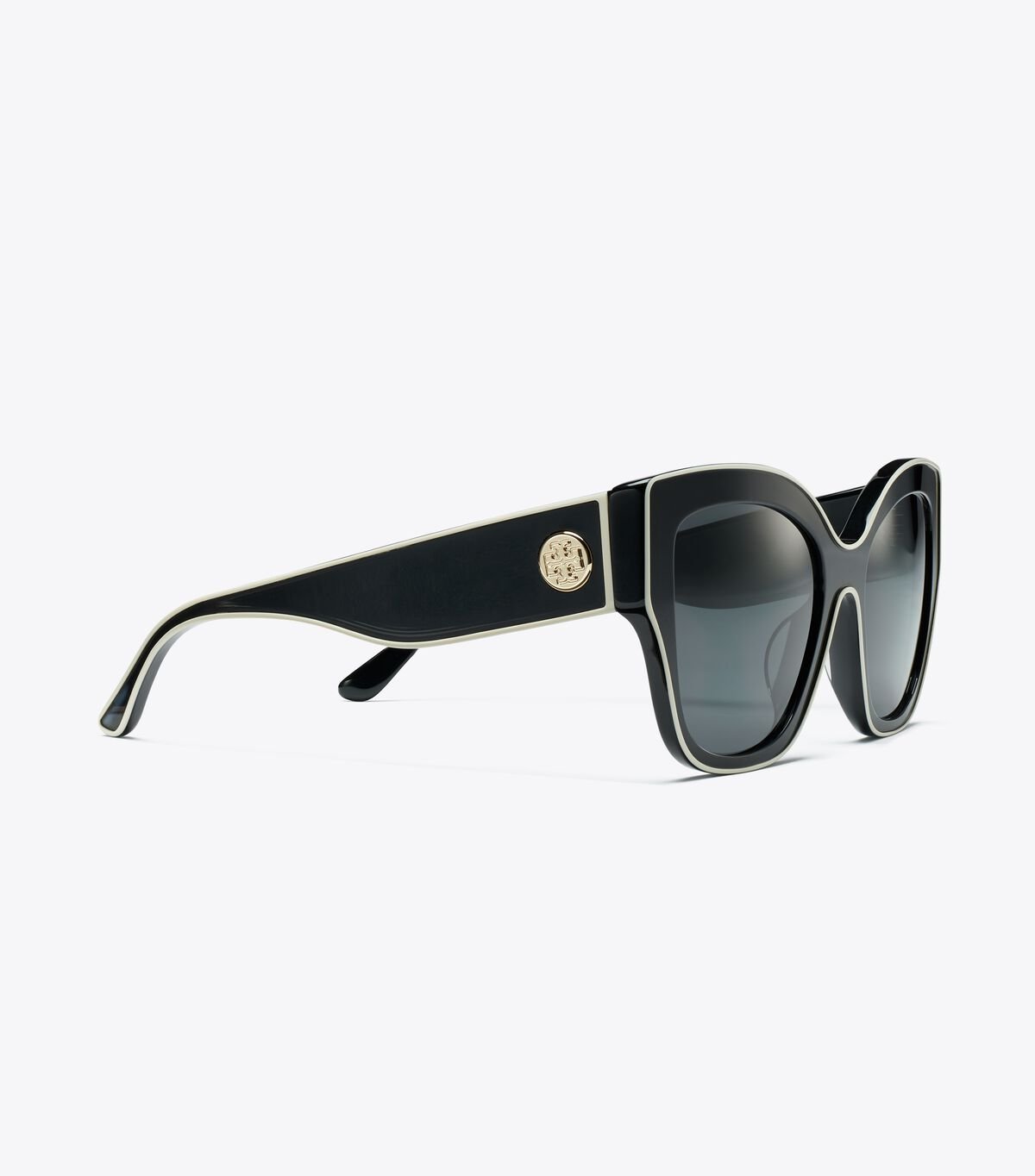 Black White / Grey Tory Burch Oversized Cat-eye Women's Sunglasses | OUTLET-19736859