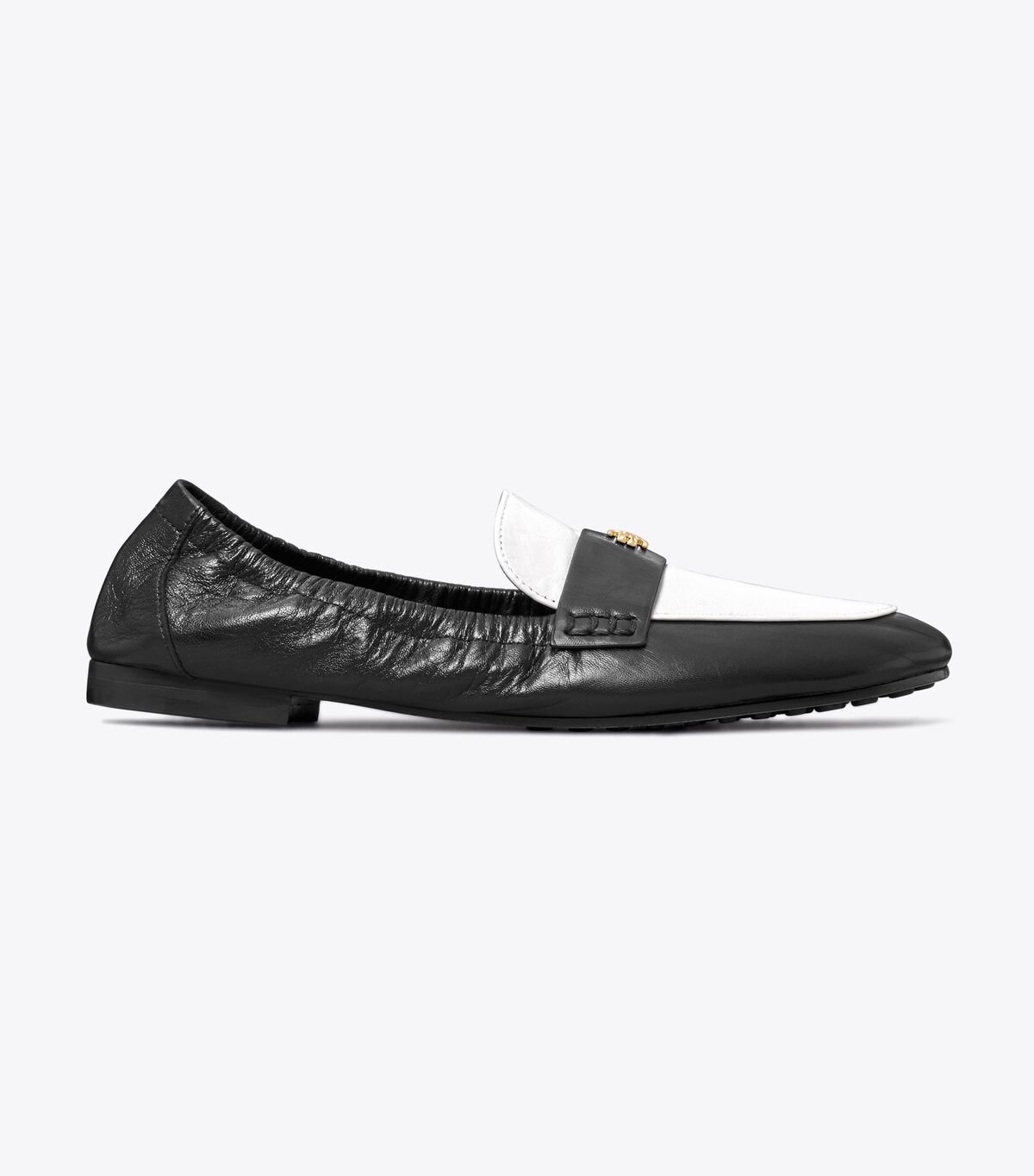 Black / White Tory Burch Eleanor Women's Ballet Flats | OUTLET-42835969