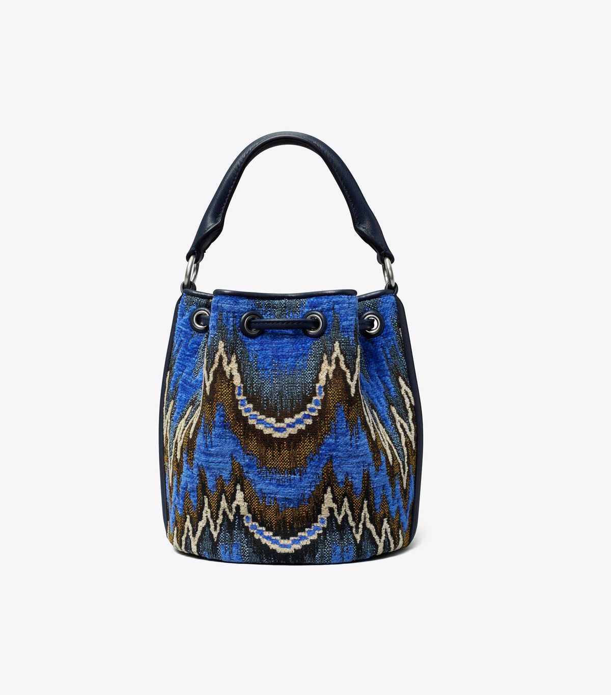 Blue Multicolor Tory Burch Fleming Soft Flame Stitch Women's Bucket Bags | OUTLET-30265879