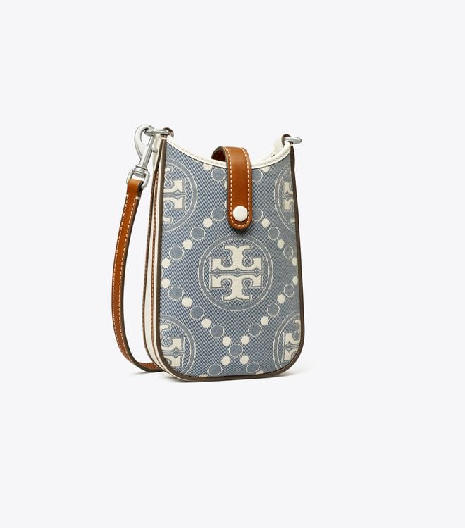 Blue Tory Burch T Monogram Denim Women\'s Mini Bag | OUTLET-95748029