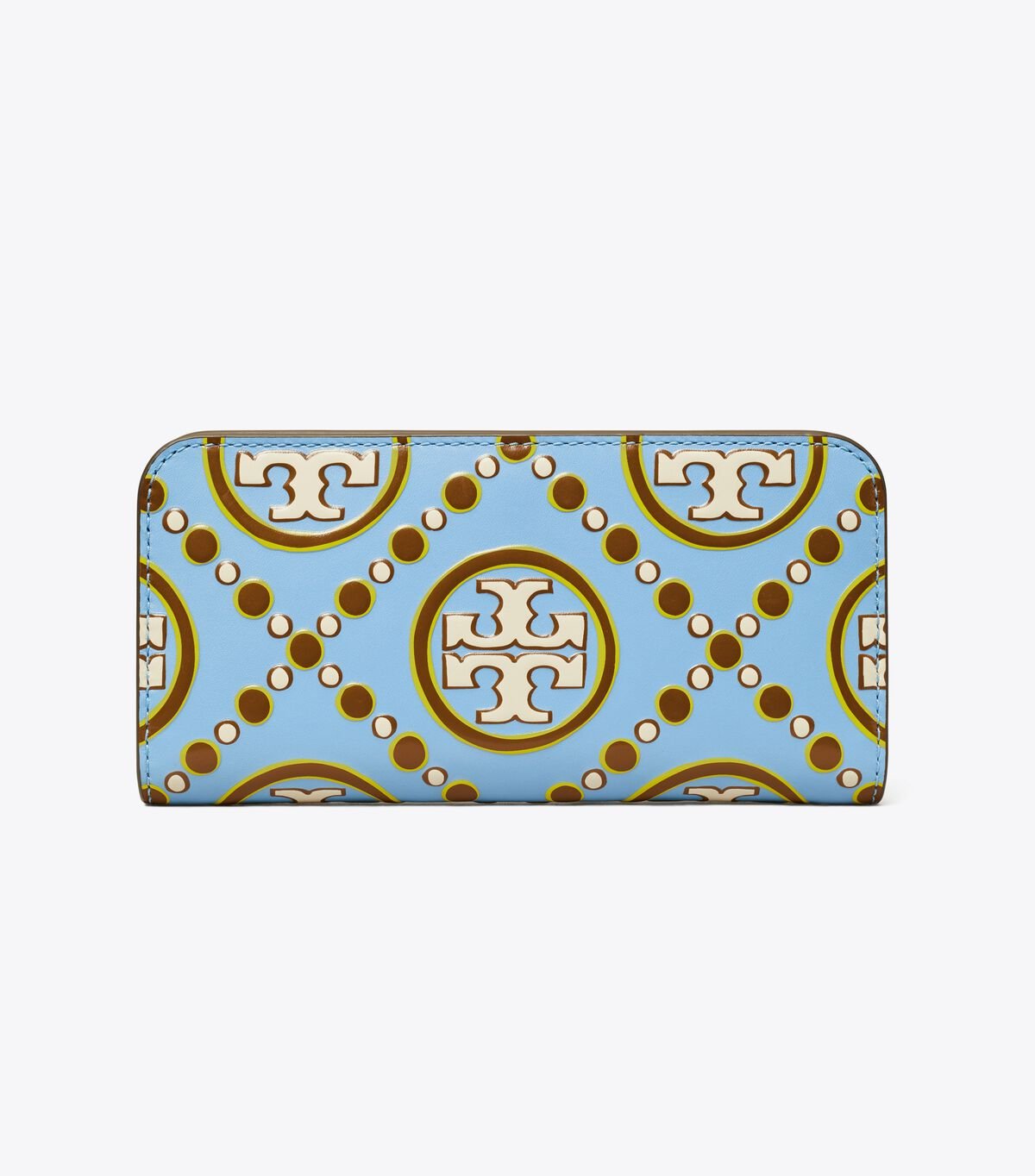 Blue / White Tory Burch T Monogram Contrast Embossed Women's Wallets | OUTLET-49105689