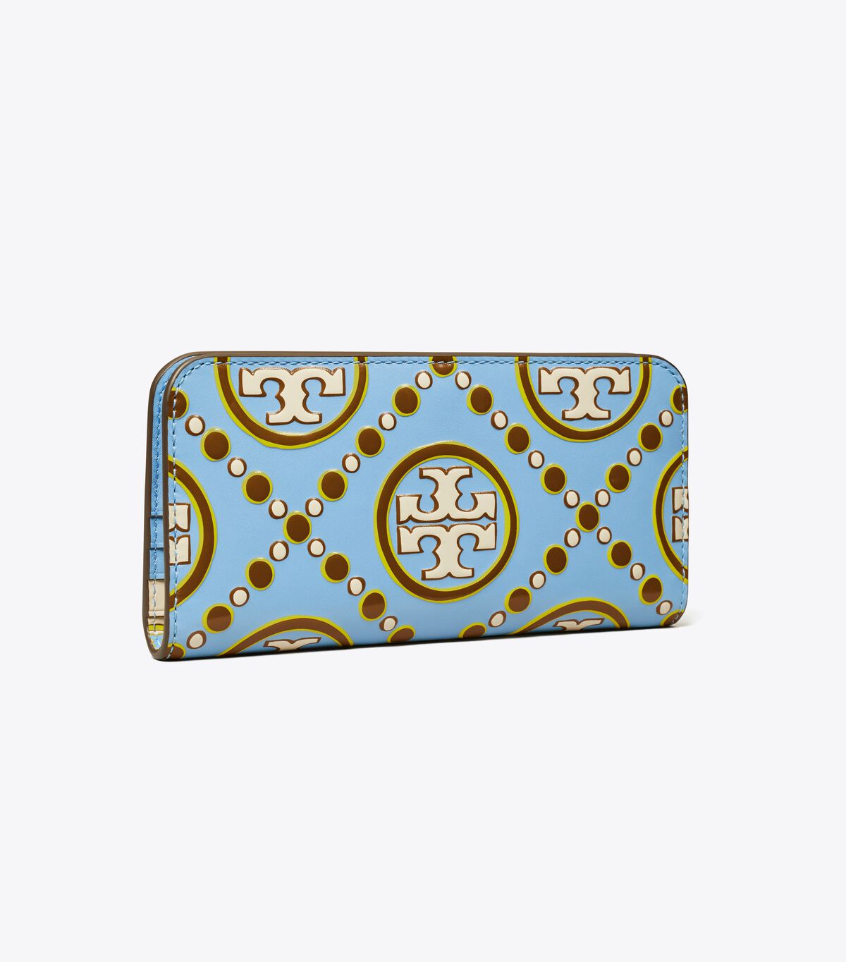 Blue / White Tory Burch T Monogram Contrast Embossed Women\'s Wallets | OUTLET-49105689