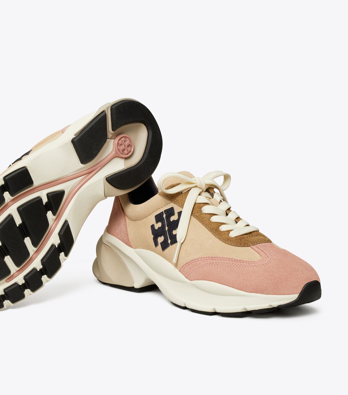 Brown / Blue / Pink Tory Burch Good Luck Women's Sneakers | OUTLET-42796039