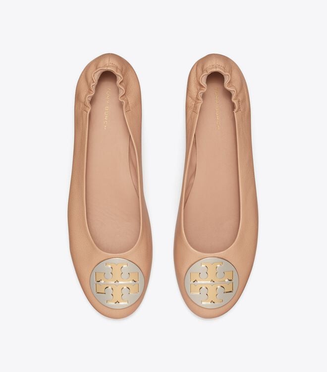 Brown Tory Burch Claire Women's Ballet Flats | OUTLET-47650329