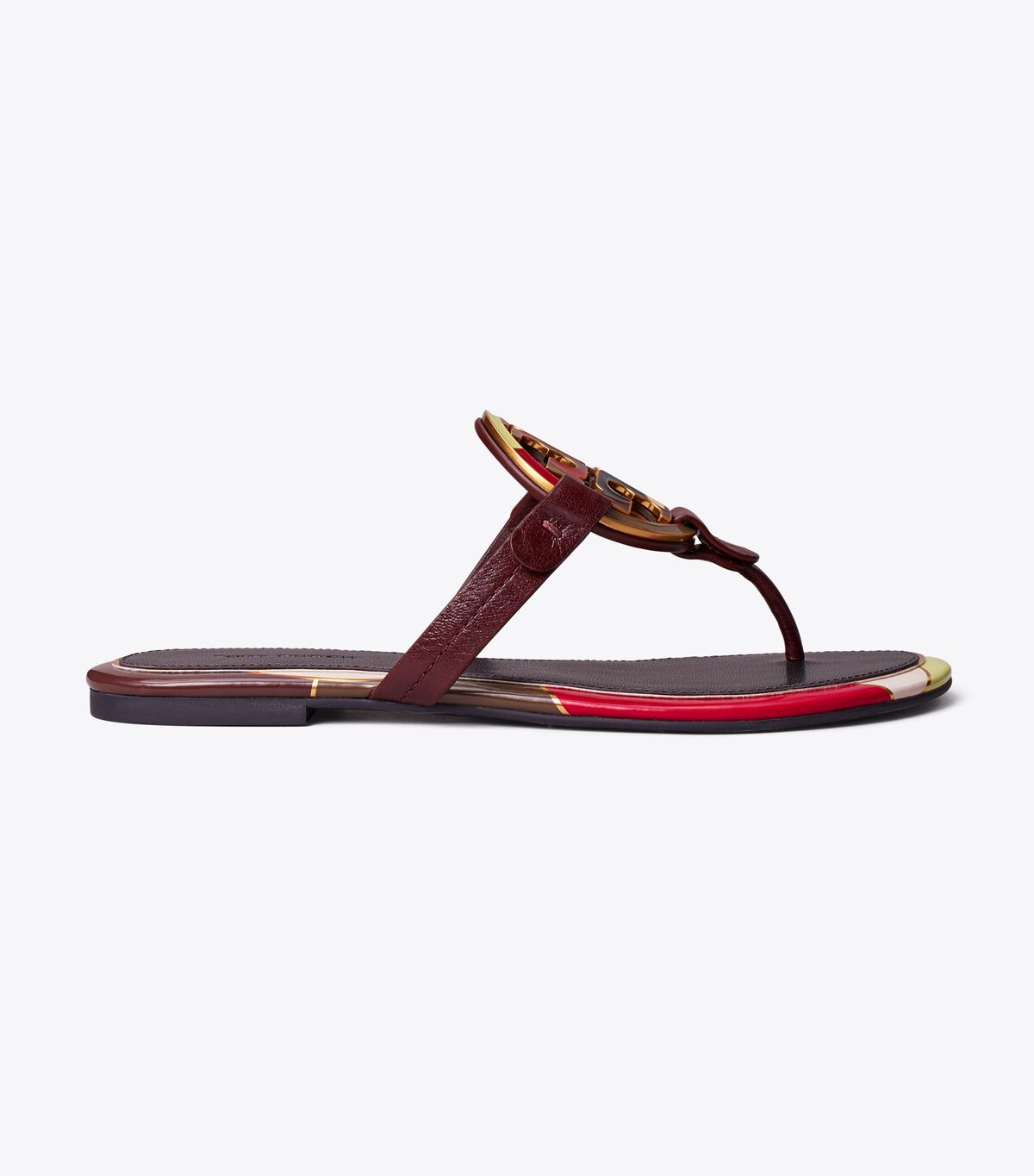 Brown Tory Burch Enamel Miller Women's Sandals | OUTLET-19543279