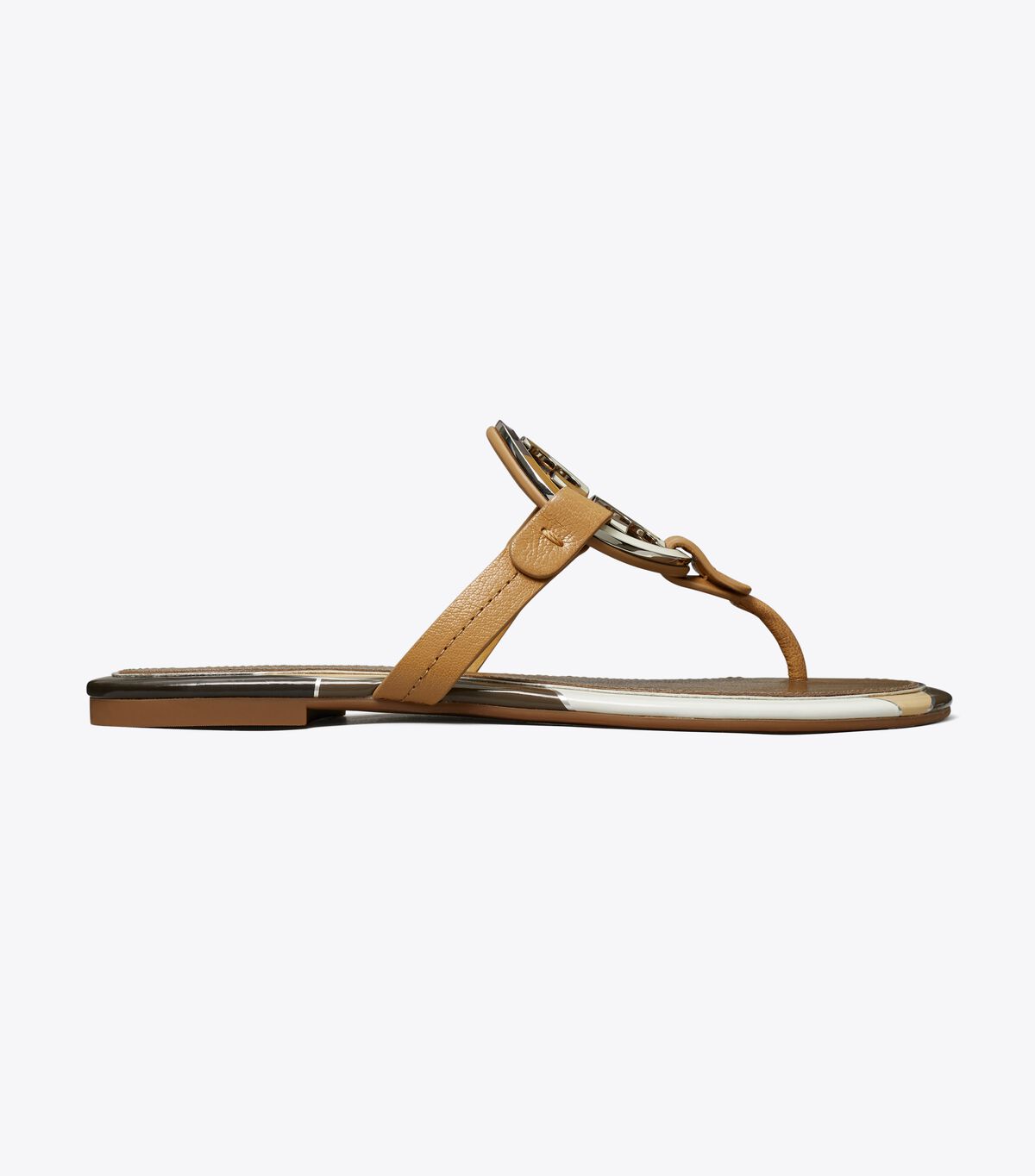 Brown Tory Burch Enamel Miller Women's Sandals | OUTLET-68359409