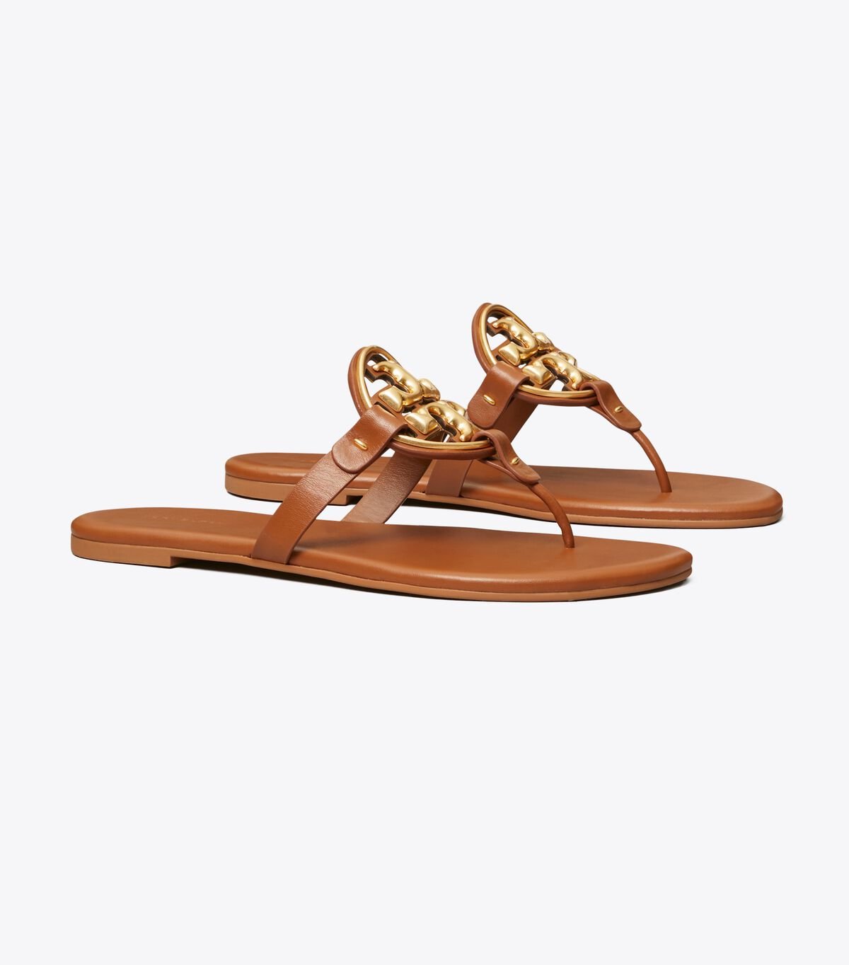 Brown Tory Burch Metal Miller Soft Women\'s Sandals | OUTLET-48637299