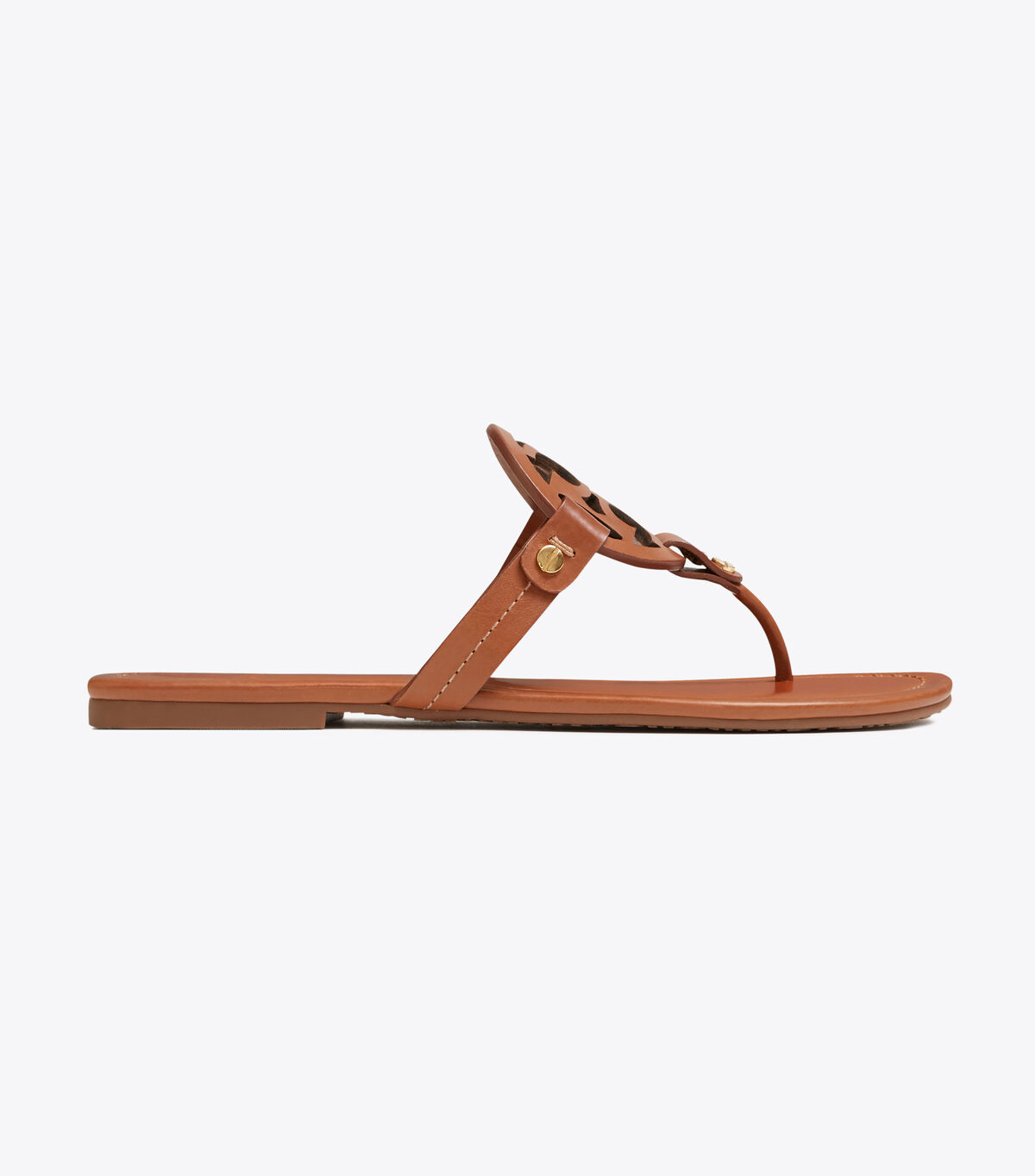 Brown Tory Burch Miller Leather Women's Sandals | OUTLET-06953729