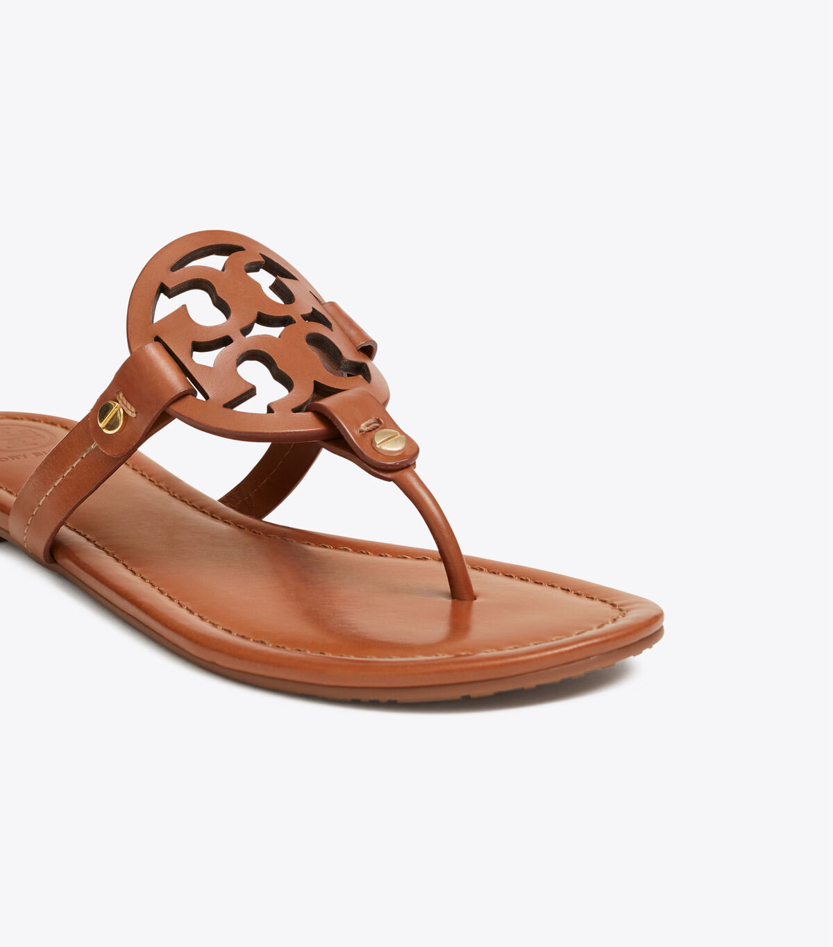 Brown Tory Burch Miller Leather Women's Sandals | OUTLET-06953729