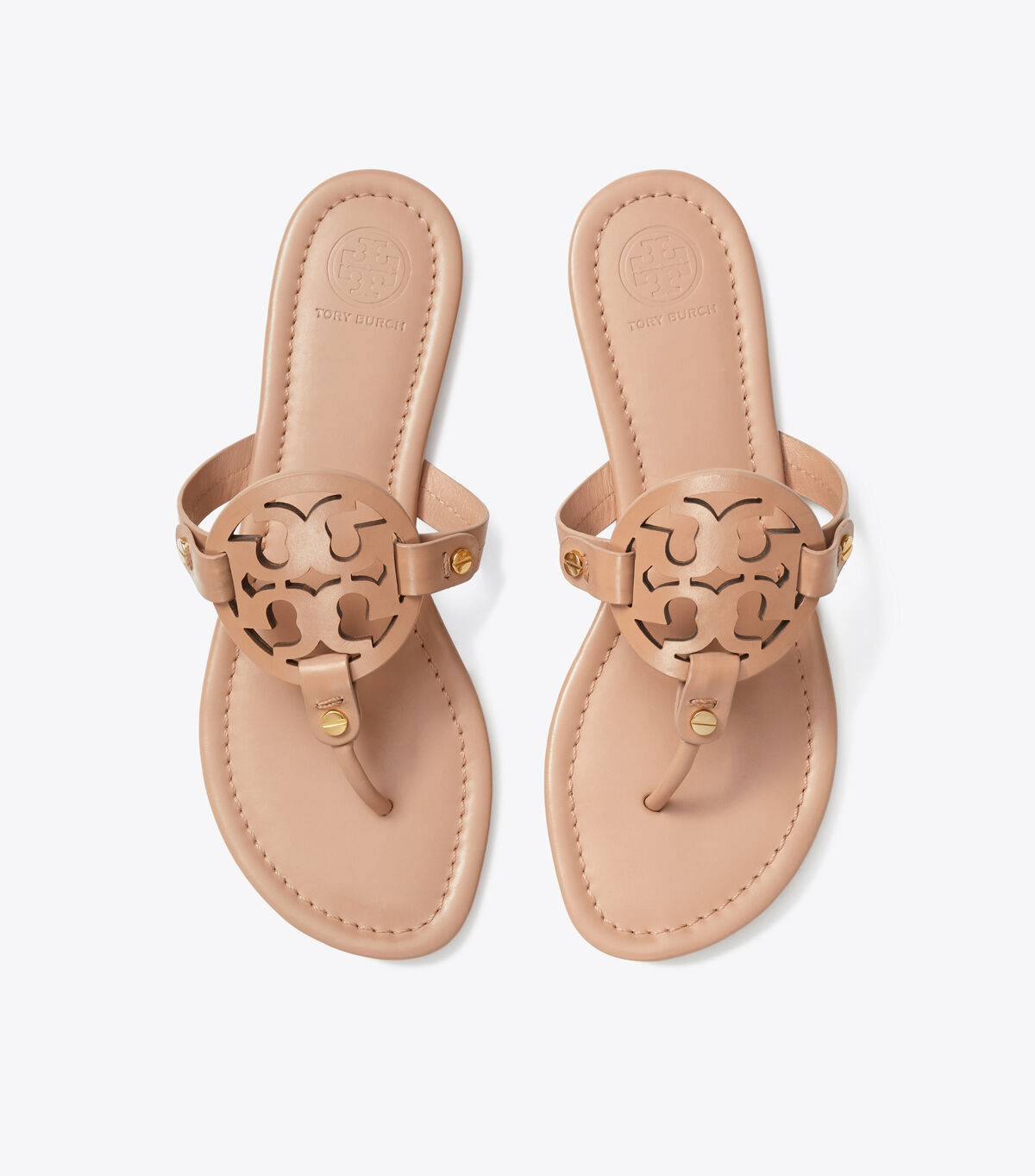 Brown Tory Burch Miller Leather Women's Sandals | OUTLET-62781599