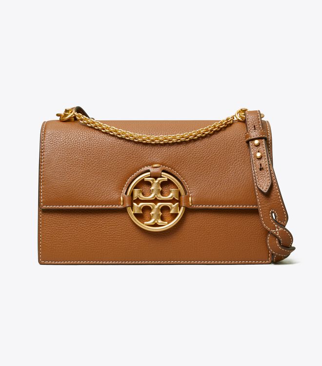 Brown Tory Burch Miller Women's Shoulder Bags | OUTLET-06972319