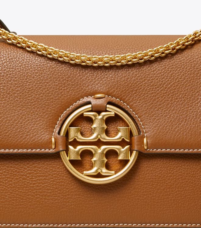 Brown Tory Burch Miller Women's Shoulder Bags | OUTLET-06972319