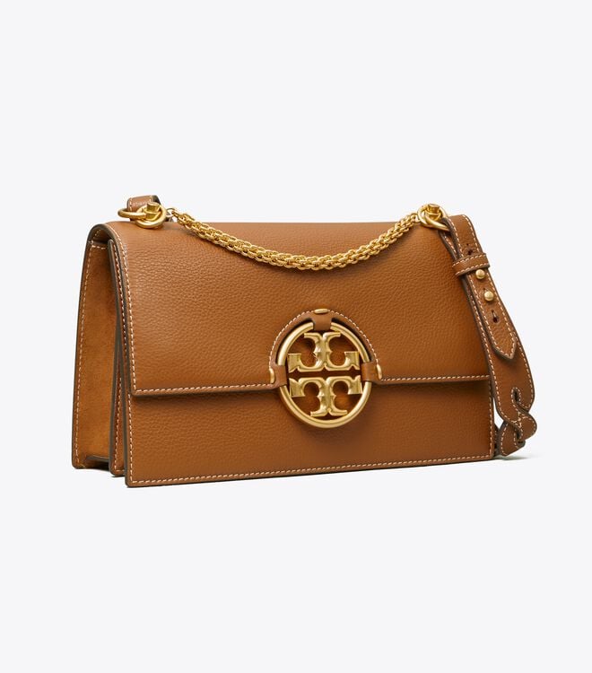 Brown Tory Burch Miller Women\'s Shoulder Bags | OUTLET-06972319