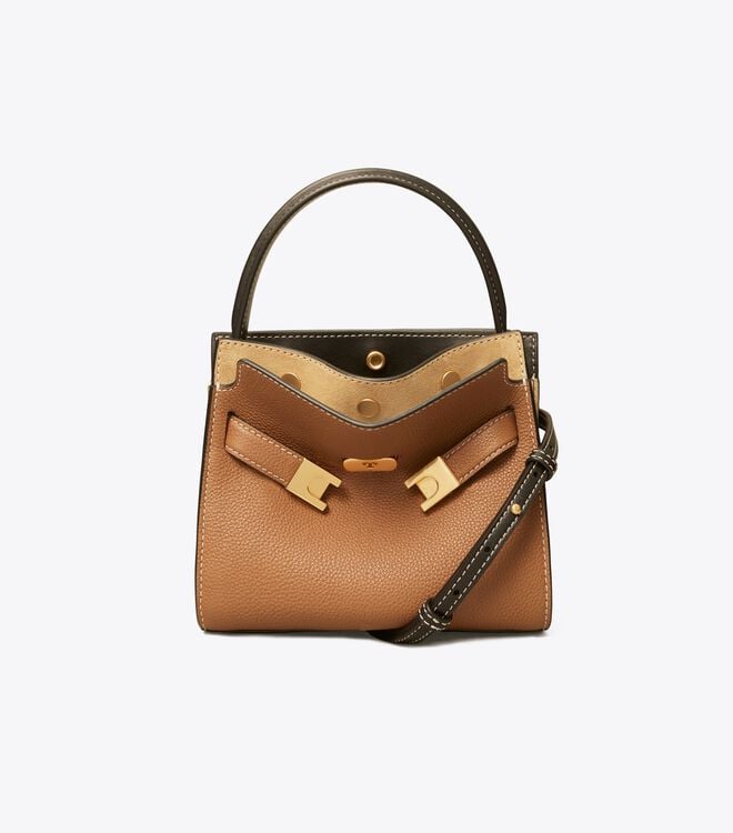 Brown Tory Burch Petite Lee Radziwill Pebbled Women's Crossbody Bags | OUTLET-06941879