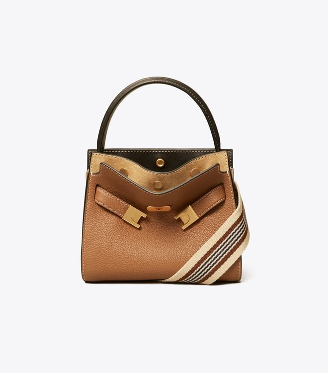 Brown Tory Burch Petite Lee Radziwill Pebbled Women's Mini Bag | OUTLET-36195849