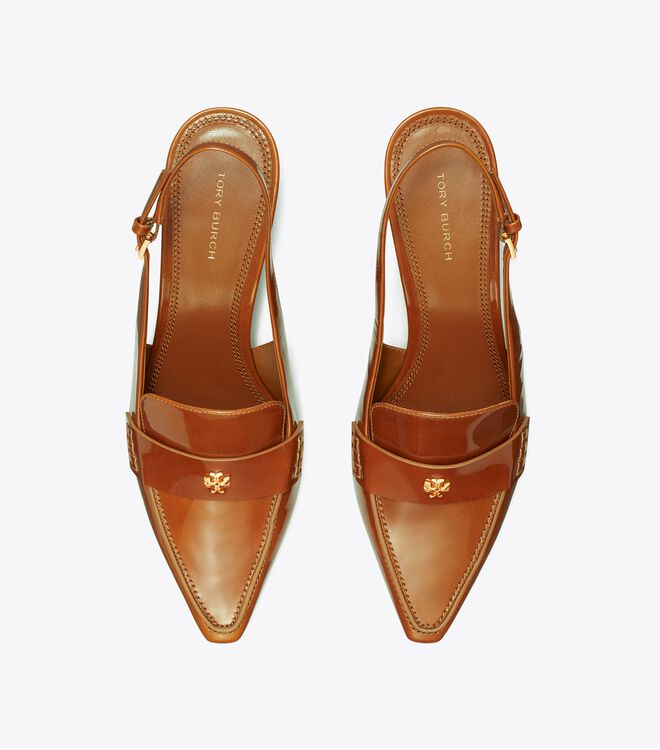 Brown Tory Burch Pointed Women's Mules | OUTLET-97602839