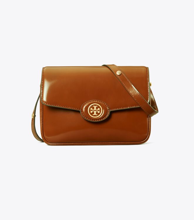 Brown Tory Burch Robinson Spazzolato Convertible Women's Shoulder Bags | OUTLET-37260849