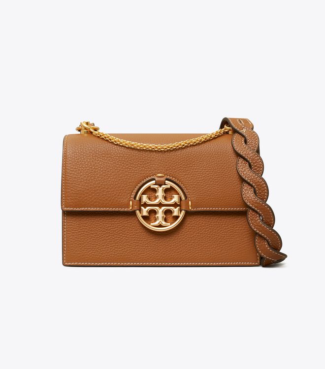 Brown Tory Burch Small Miller Women's Shoulder Bags | OUTLET-75821969