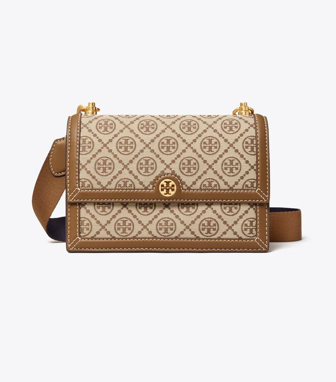 Brown Tory Burch Small T Monogram Women's Shoulder Bags | OUTLET-46513879