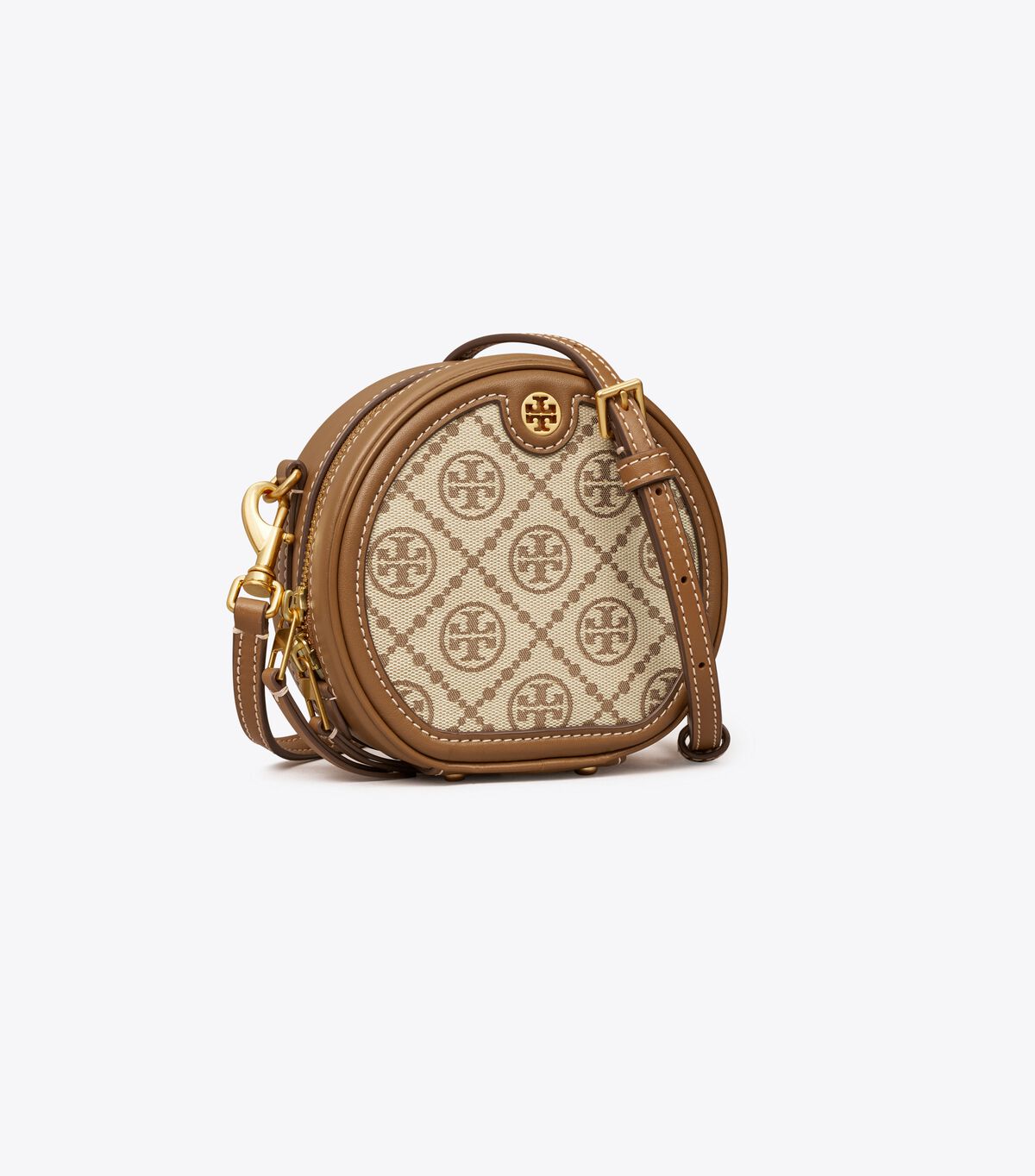 Brown Tory Burch T Monogram Jacquard Petite Moon Women\'s Crossbody Bags | OUTLET-83674299