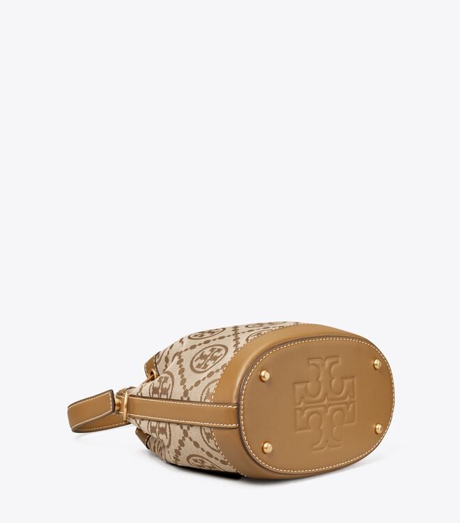 Brown Tory Burch T Monogram Jacquard Women's Bucket Bags | OUTLET-32617099