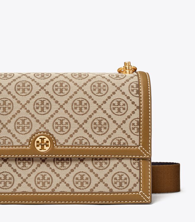 Brown Tory Burch T Monogram Women's Shoulder Bags | OUTLET-32907469