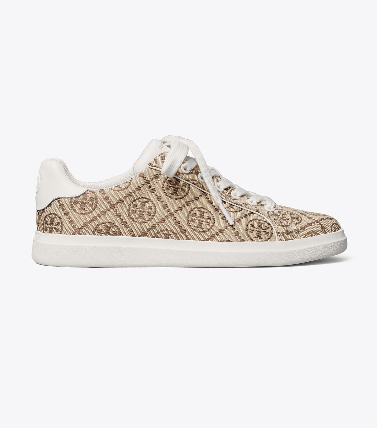 Brown / White Tory Burch T Monogram Howell Women's Sneakers | OUTLET-98015729