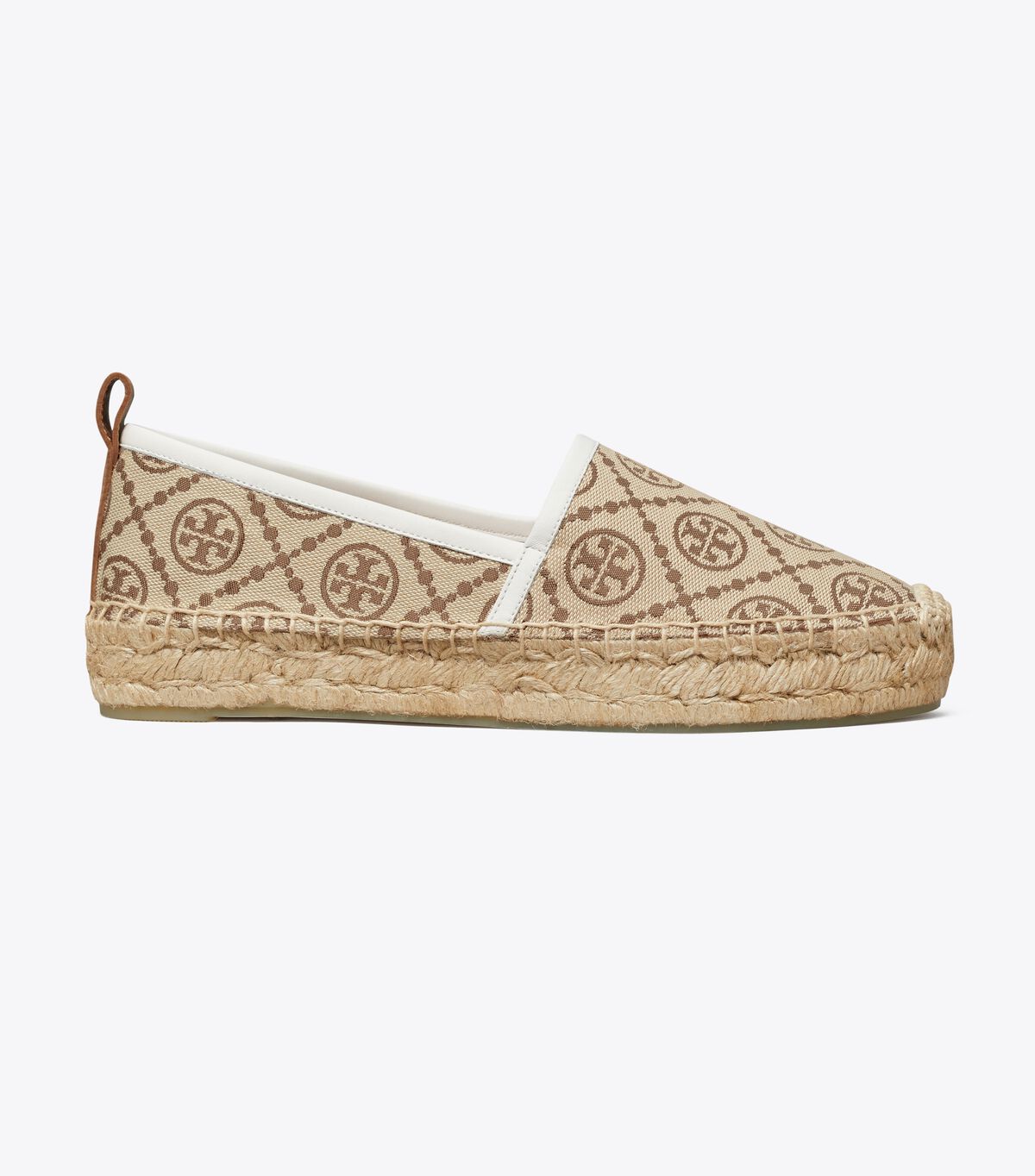 Brown / White Tory Burch T Monogram Platform Women's Espadrille | OUTLET-07615849