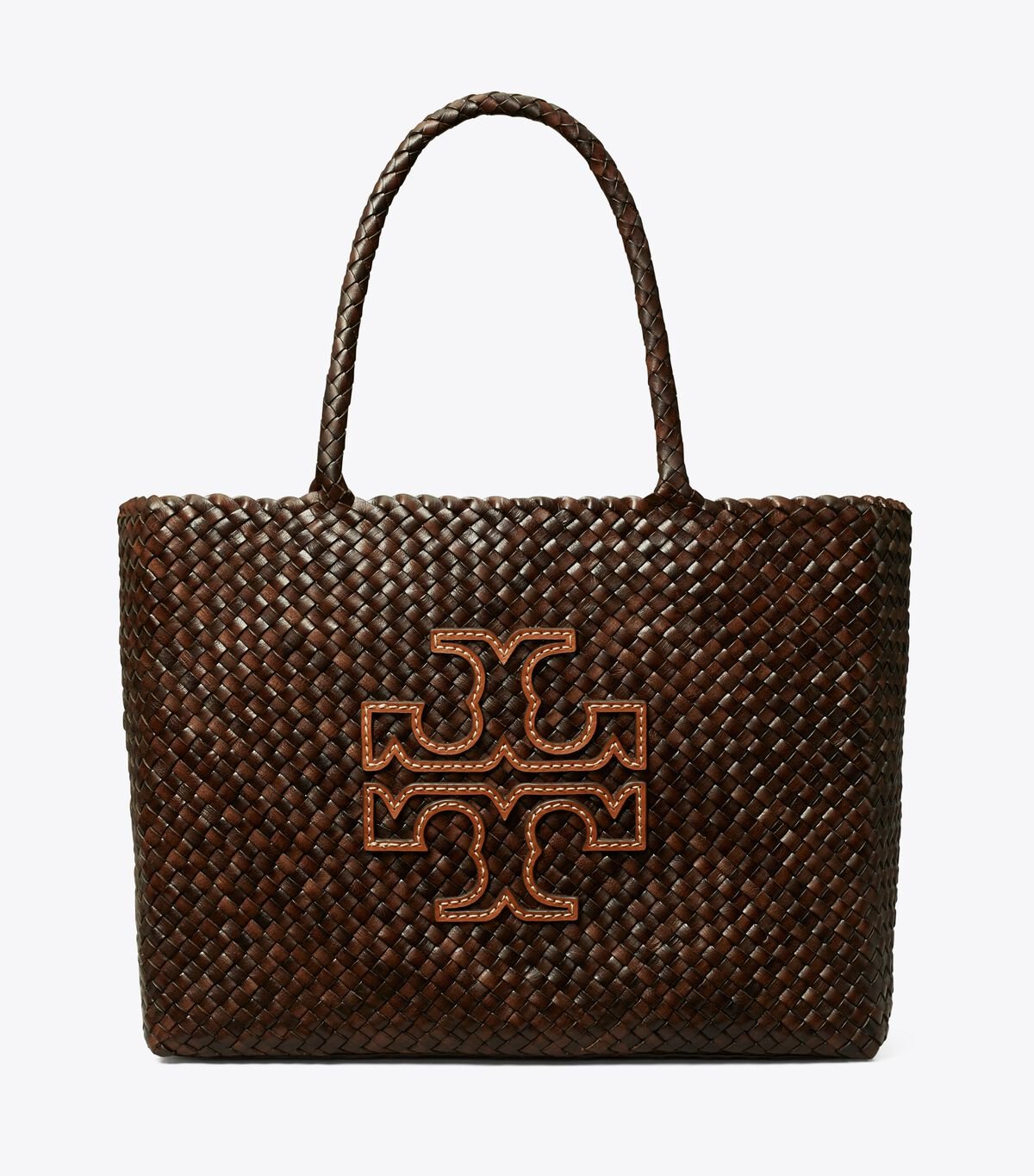 Chocolate Tory Burch Mcgraw Dragon Woven Women's Tote Bags | OUTLET-85032679