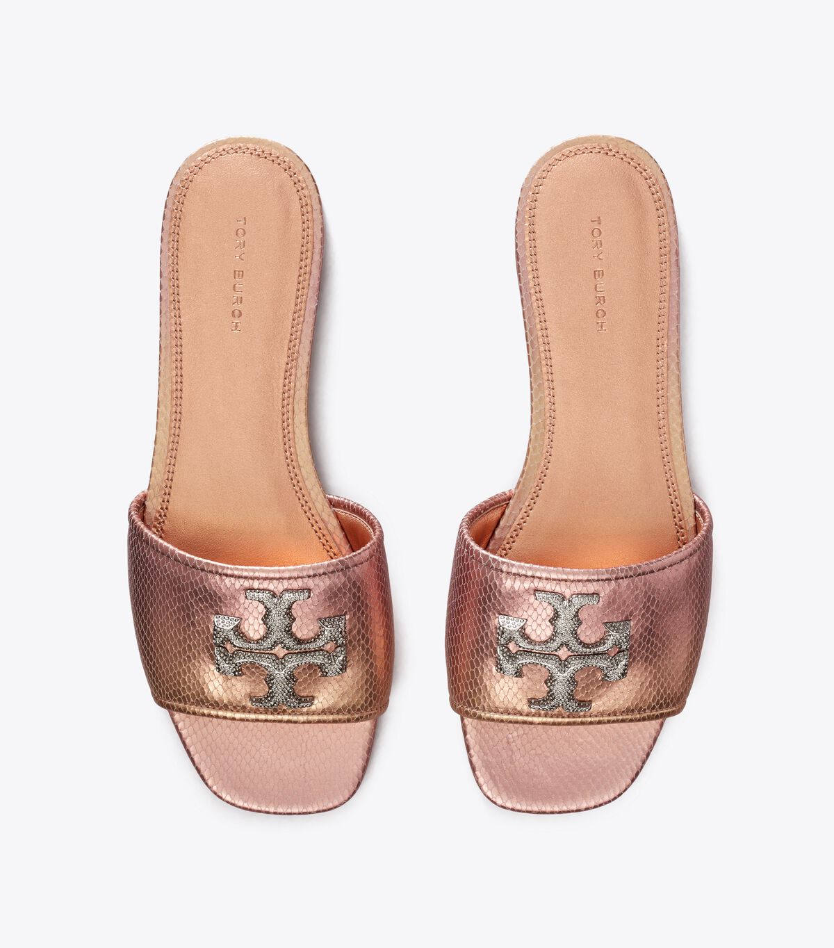 Coral Tory Burch Eleanor Pavé Women's Sandals | OUTLET-76419239