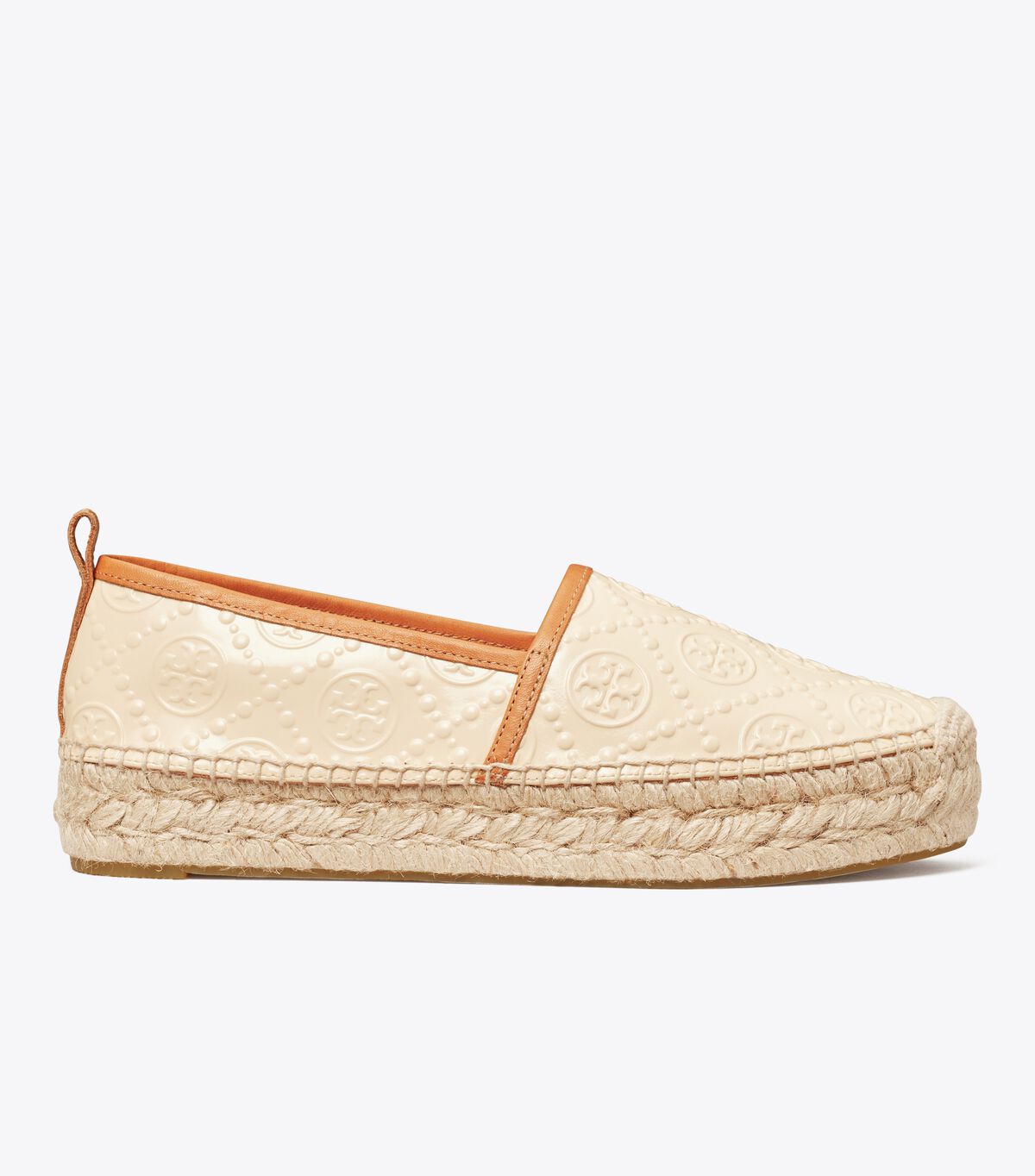 Cream / Brown Tory Burch T Monogram Platform Women's Espadrille | OUTLET-27158409