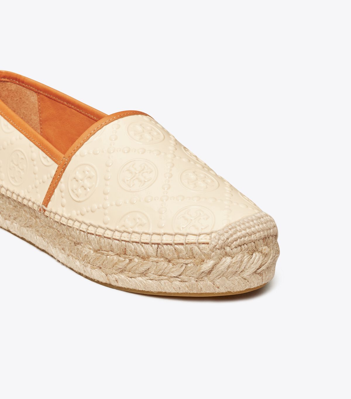 Cream / Brown Tory Burch T Monogram Platform Women's Espadrille | OUTLET-27158409