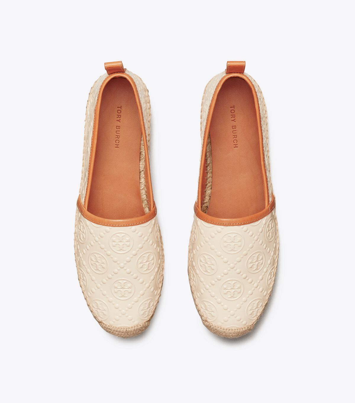 Cream / Brown Tory Burch T Monogram Platform Women's Espadrille | OUTLET-27158409