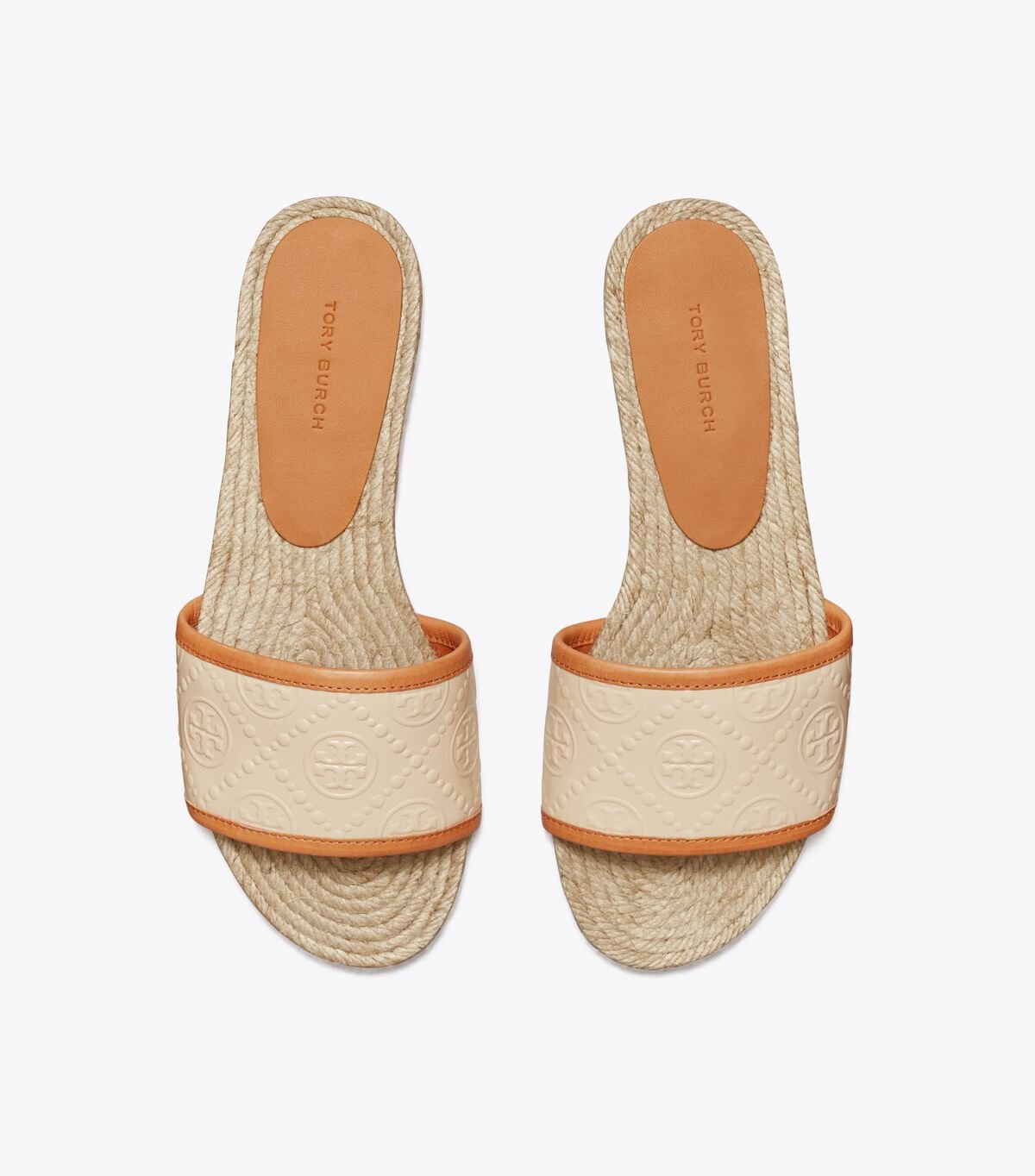 Cream / Brown Tory Burch T Monogram Women's Espadrille | OUTLET-15274899