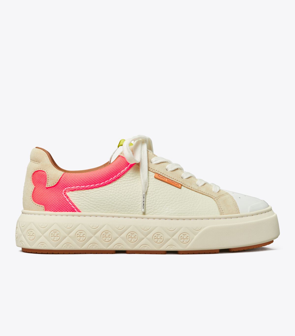 Cream / Pink Tory Burch Ladybug Women's Sneakers | OUTLET-84729659