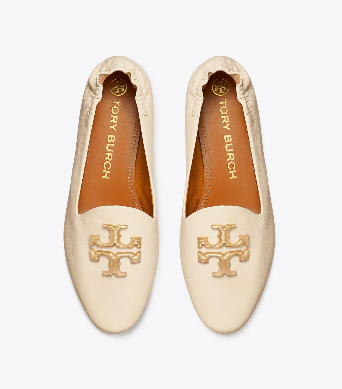 Cream Tory Burch Eleanor Women's Ballet Flats | OUTLET-85302469