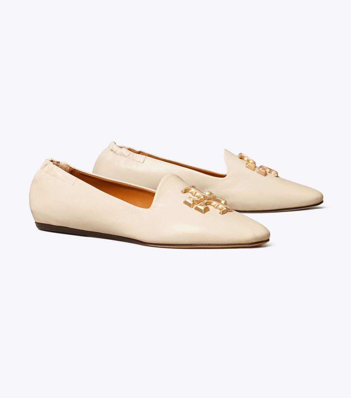 Cream Tory Burch Eleanor Women\'s Ballet Flats | OUTLET-85302469