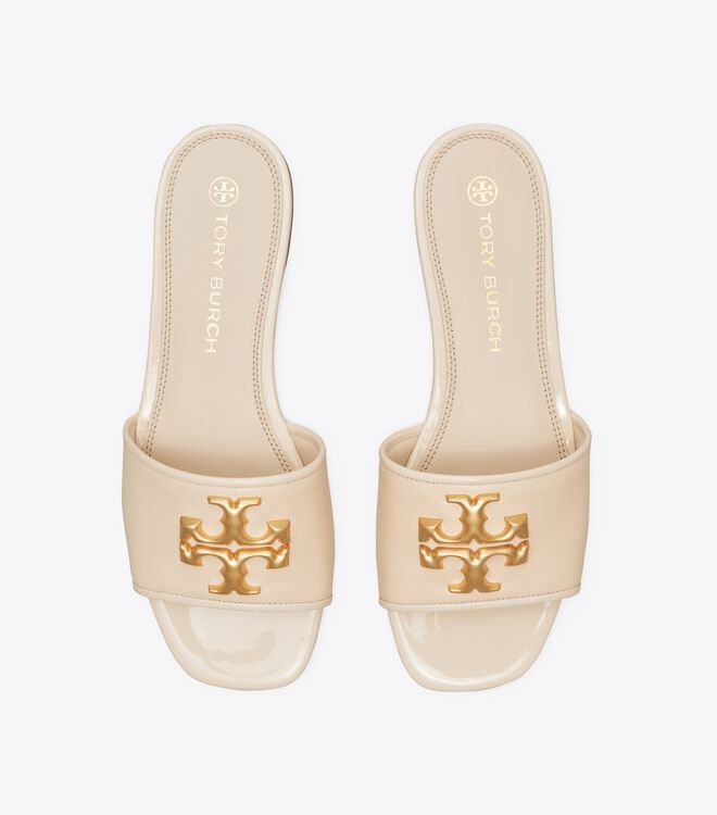 Cream Tory Burch Eleanor Women's Sandals | OUTLET-28791609