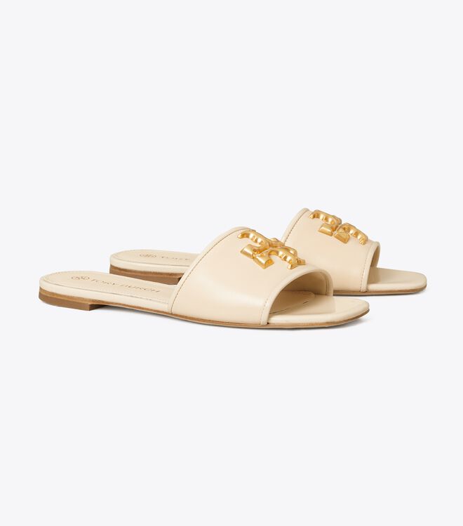 Cream Tory Burch Eleanor Women\'s Sandals | OUTLET-28791609