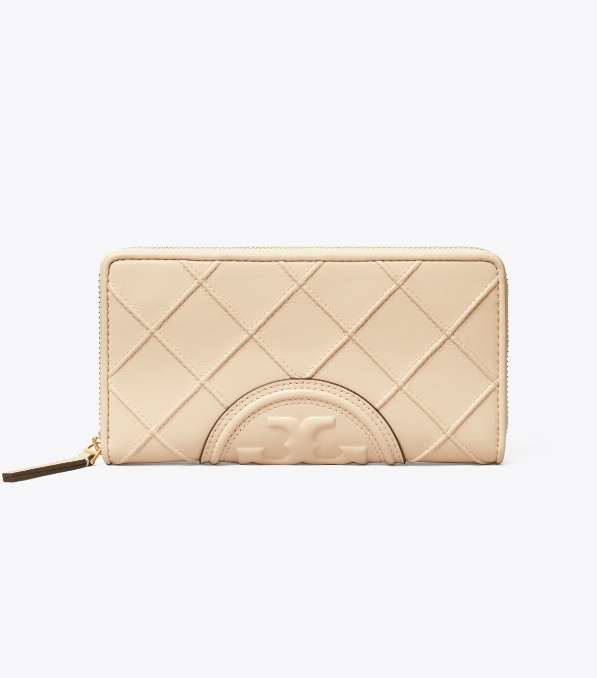 Cream Tory Burch Fleming Soft Zip Women's Wallets | OUTLET-90237159