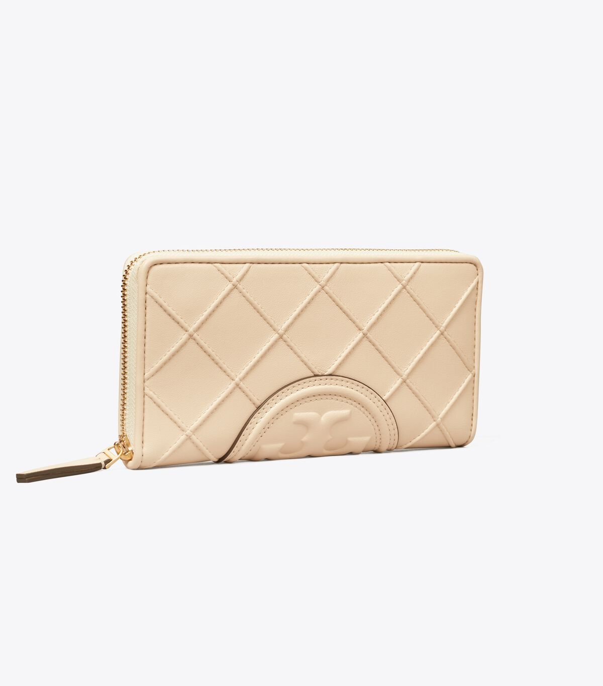 Cream Tory Burch Fleming Soft Zip Women\'s Wallets | OUTLET-90237159