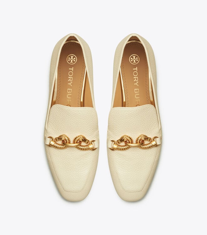 Cream Tory Burch Jessa Women's Ballet Flats | OUTLET-82973019